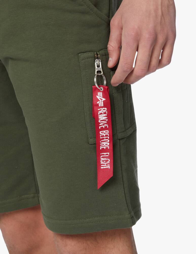 rinascente Alpha Industries Bermuda in felpa cargo tirante - verde