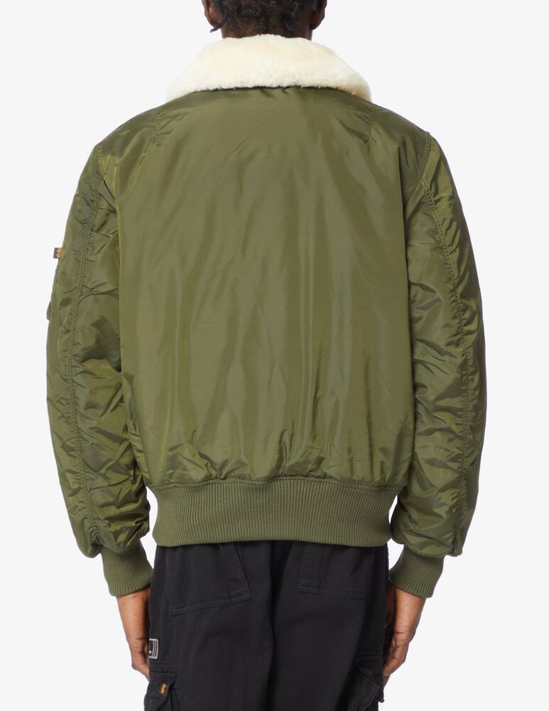 rinascente Alpha Industries Patch bomber jacket ecofur neck  - Green