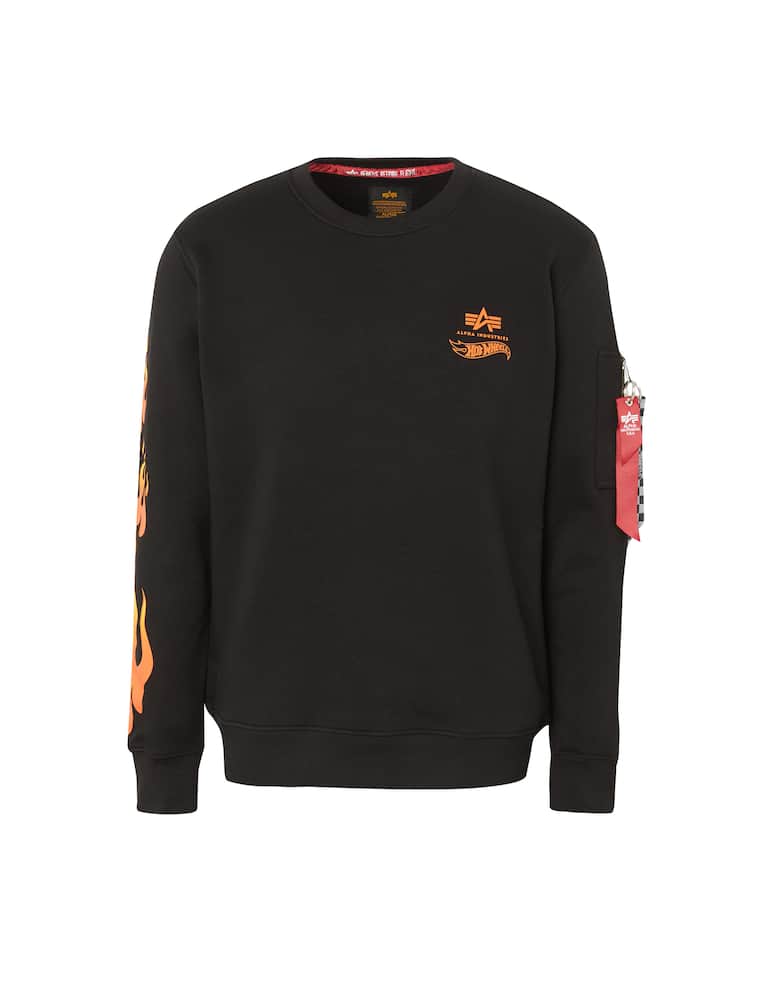 Alpha Industries Felpa girocollo flame x hot wheels - immagine 1