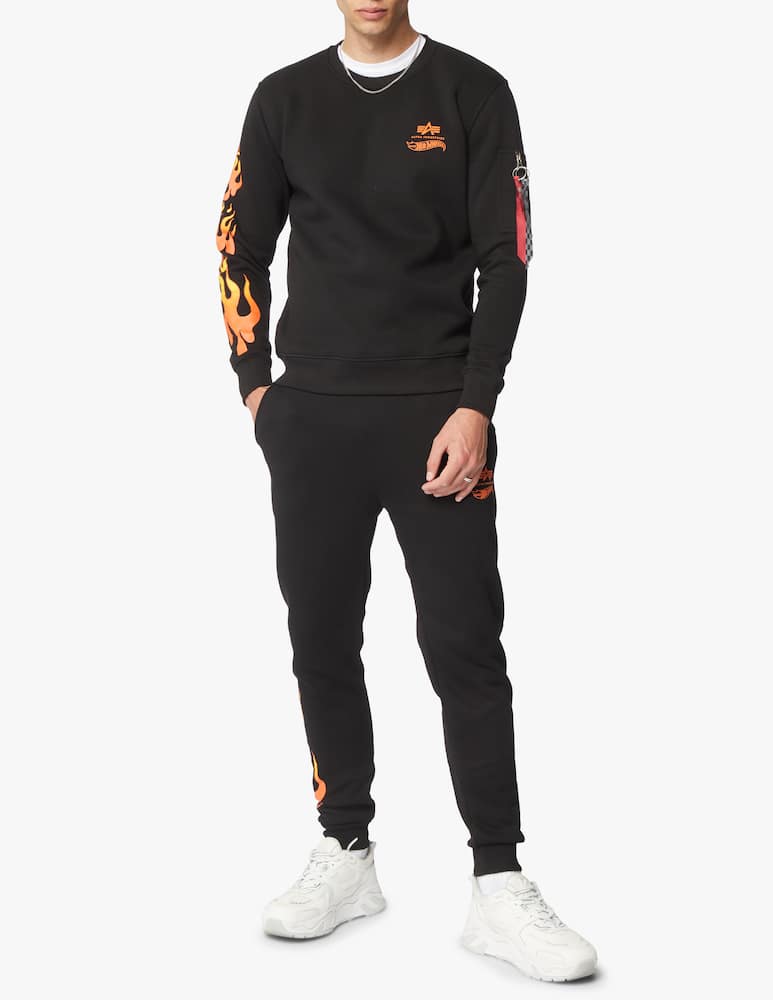 Alpha Industries Felpa girocollo flame x hot wheels - immagine 2