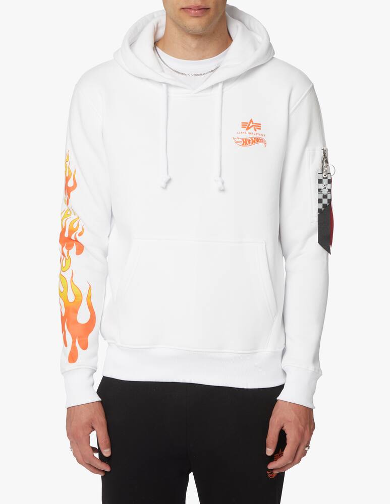 rinascente Alpha Industries Hot wheels flame hoodie