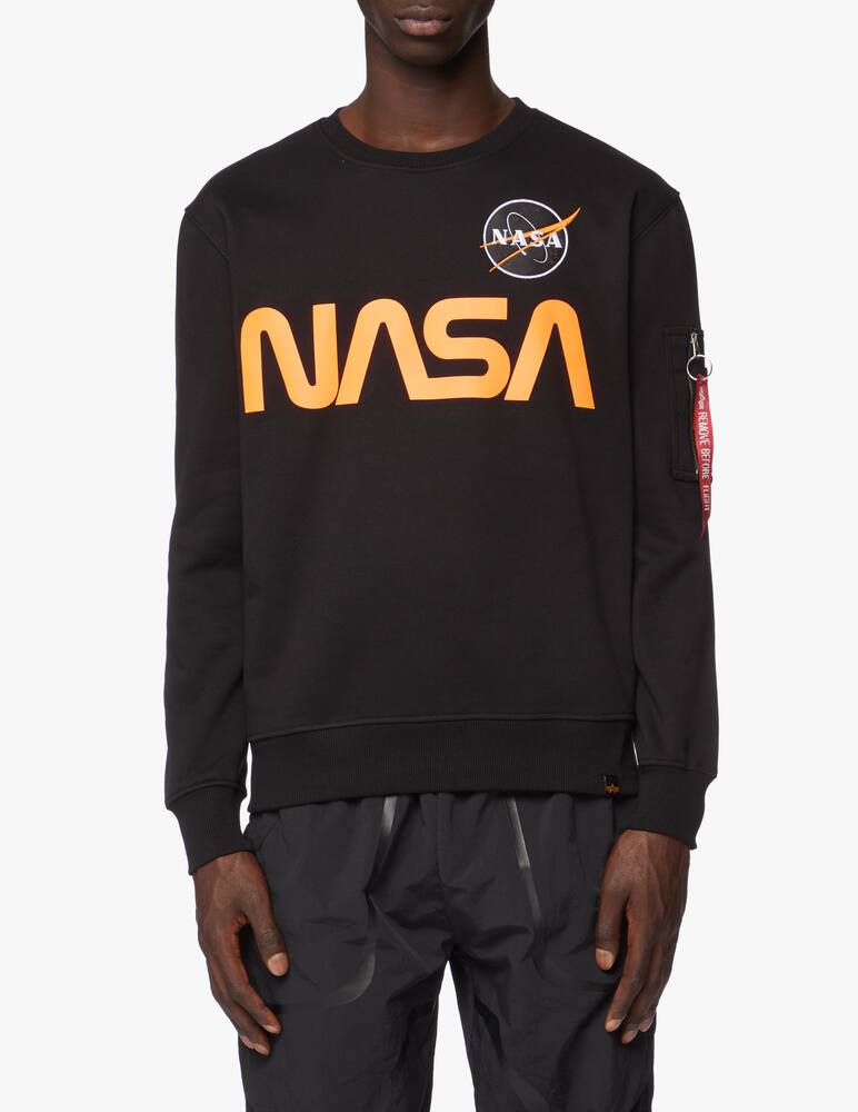 rinascente Alpha Industries Felpa girocollo nasa riflettente