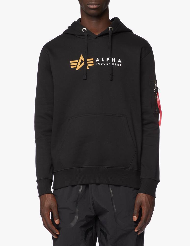 Alpha Industries Felpa con cappuccio basic logo tirante - Nero - immagine 4 Alpha Industries Felpa con cappuccio basic logo tirante - Nero - immagine 4