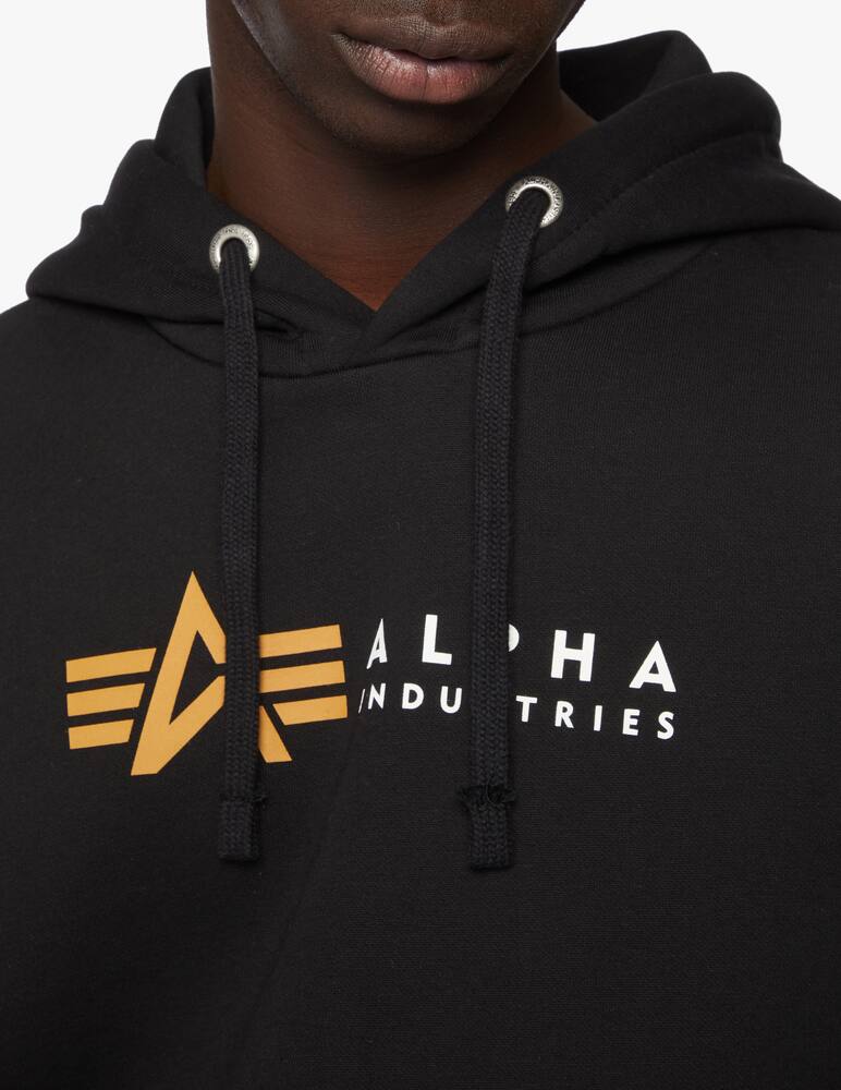 Alpha Industries Felpa con cappuccio basic logo tirante - Nero - immagine 5 Alpha Industries Felpa con cappuccio basic logo tirante - Nero - immagine 5