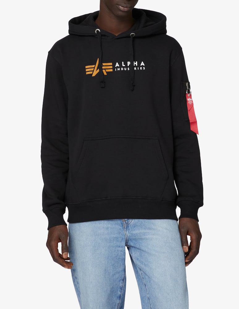 Alpha Industries Felpa con cappuccio basic logo tirante - Nero - immagine 6 Alpha Industries Felpa con cappuccio basic logo tirante - Nero - immagine 6