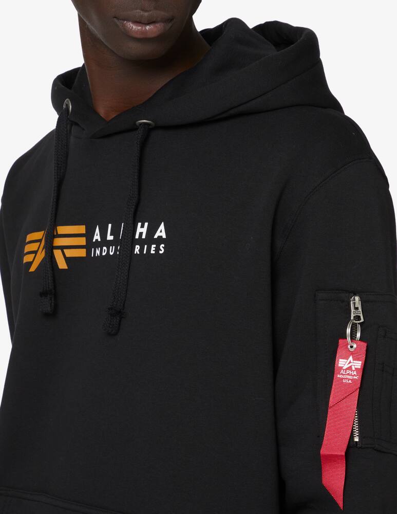 Alpha Industries Felpa con cappuccio basic logo tirante - Nero - immagine 9 Alpha Industries Felpa con cappuccio basic logo tirante - Nero - immagine 9