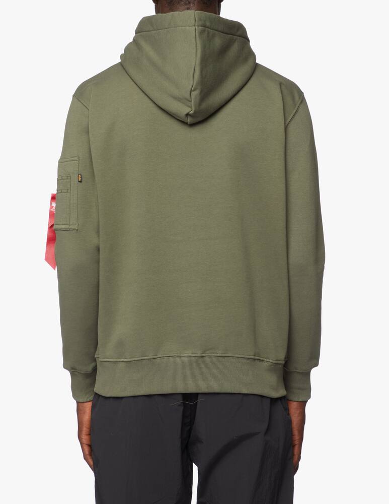 rinascente Alpha Industries Felpa con cappuccio basic logo tirante - Oliva