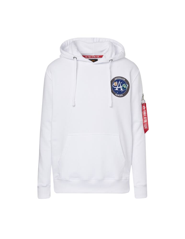 rinascente Alpha Industries Multi patch apollo mission hoodie - white