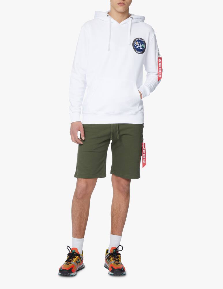 rinascente Alpha Industries Multi patch apollo mission hoodie - white