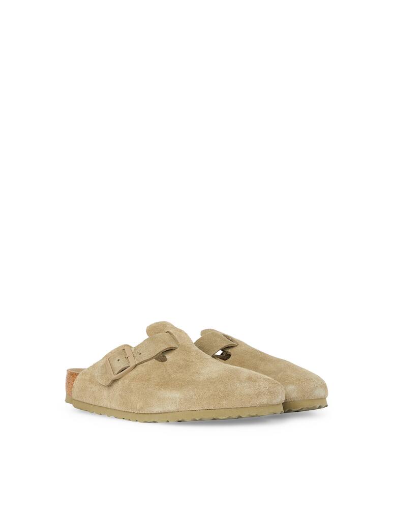 rinascente Birkenstock Boston sfb faded khaki suede leather