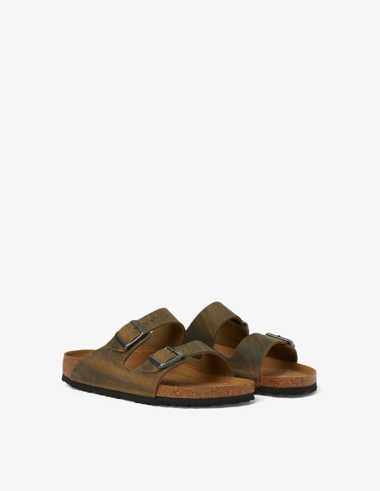 rinascente Birkenstock Sfb arizona leather sandals - olive