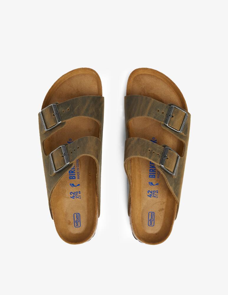 rinascente Birkenstock Sfb arizona leather sandals - olive