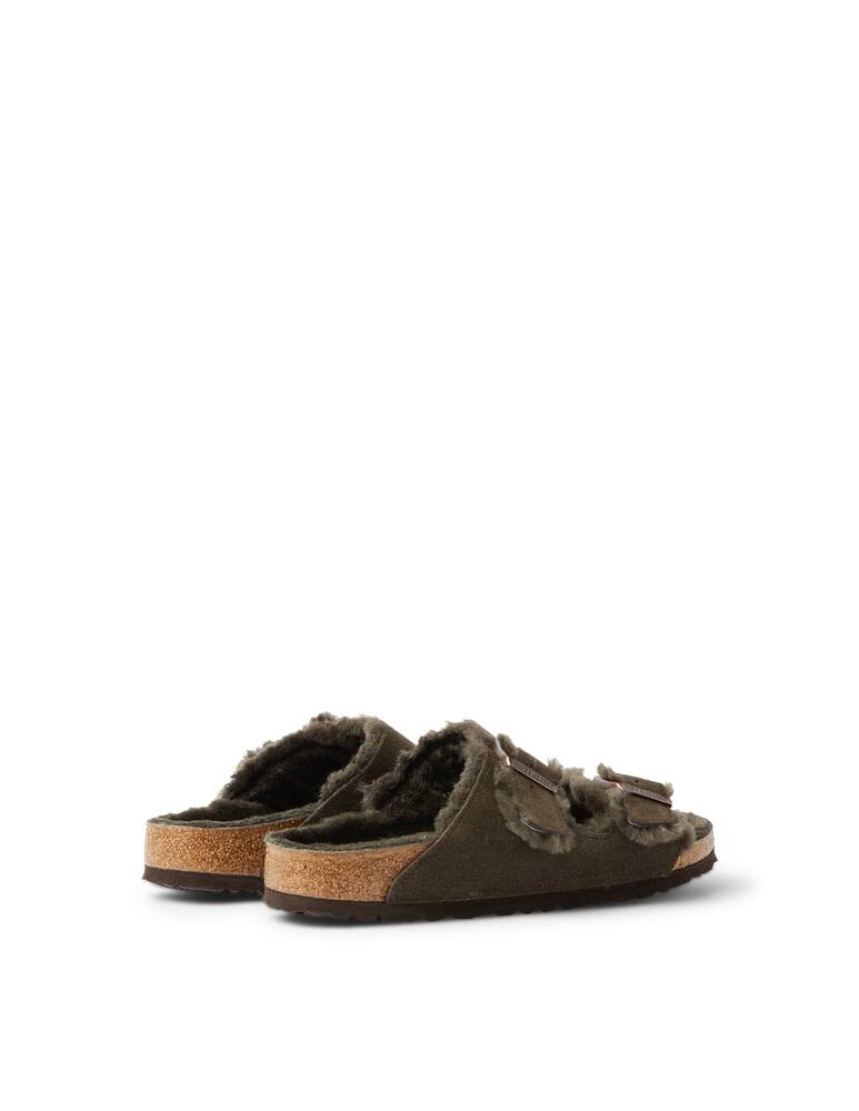 rinascente Birkenstock Arizona shearling mocca sandals