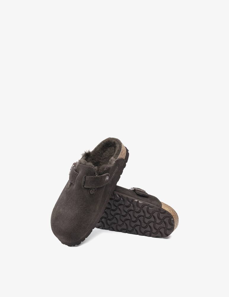 rinascente Birkenstock Boston suede shearling flats