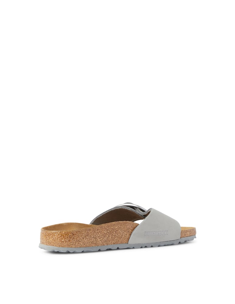 rinascente Birkenstock Madrid big buckle nabuk flats - grey
