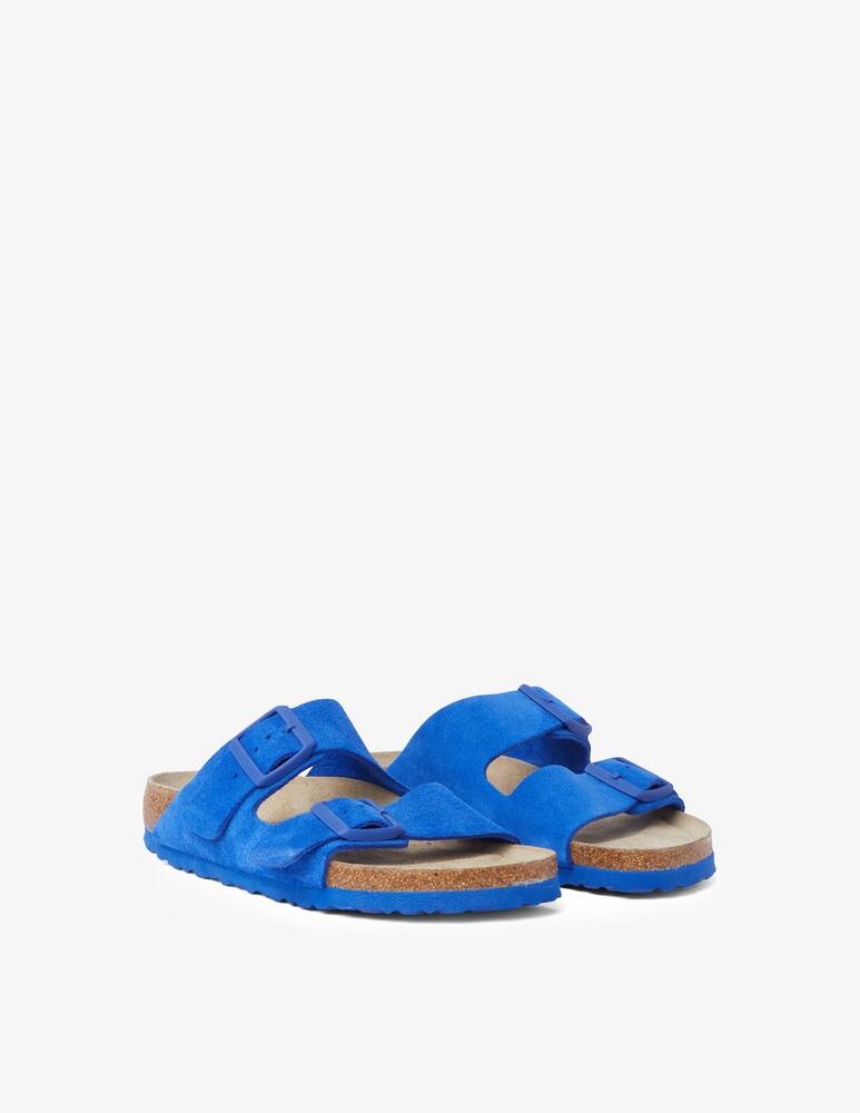 rinascente Birkenstock Arizona big buckle suede flats - Blue