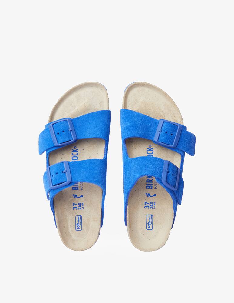 rinascente Birkenstock Arizona big buckle suede flats - Blue