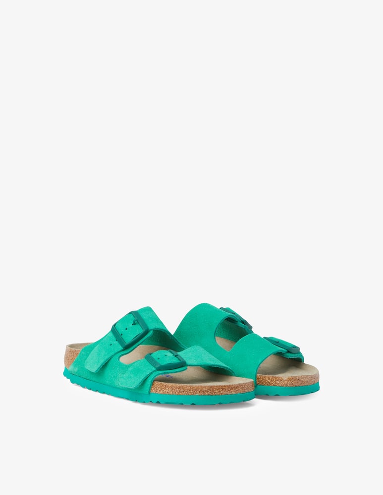Birkenstock Arizona big buckle suede flats - Green - picture 2 Birkenstock Arizona big buckle suede flats - Green - picture 2