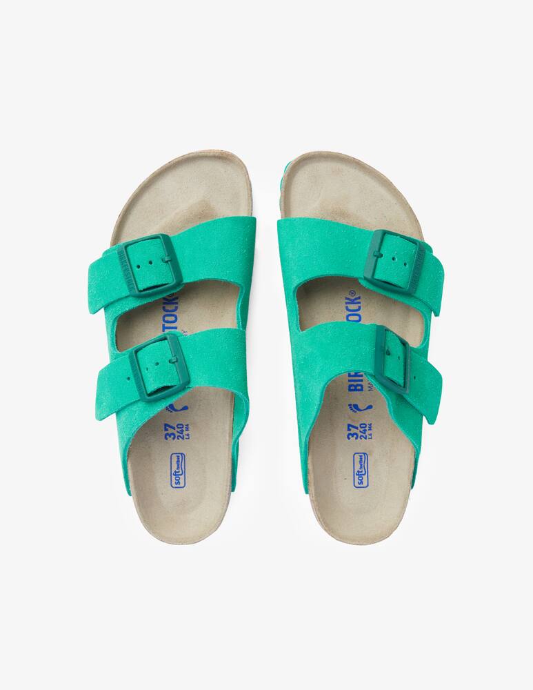 Birkenstock Arizona big buckle suede flats - Green - picture 3 Birkenstock Arizona big buckle suede flats - Green - picture 3
