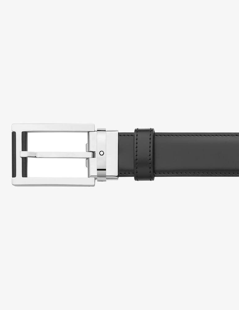 rinascente Montblanc Cintura reversibile in pelle nera/marrone 30 mm