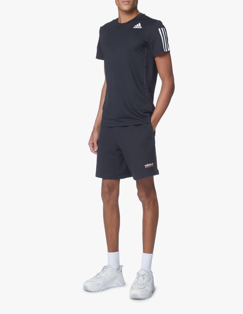 rinascente Adidas Performance Maglietta girocollo tech 3stripes - nero