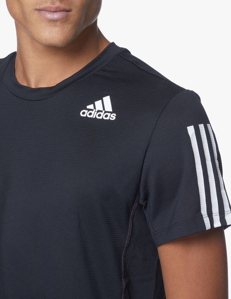 rinascente Adidas Performance Maglietta girocollo tech 3stripes - nero