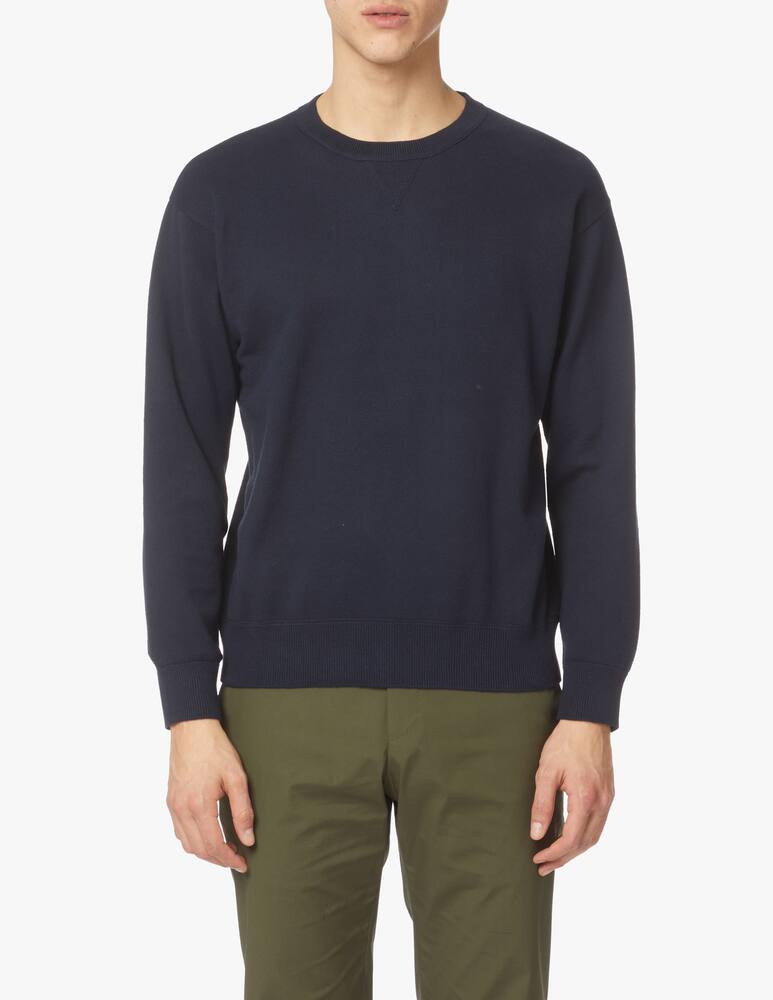 Closed Crewneck cotton jumper - blue - picture 1 Closed Crewneck cotton jumper - blue - picture 1
