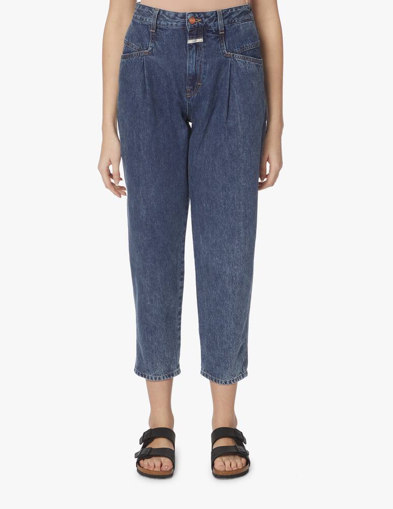 rinascente Closed Jeans carota a vita alta Pearl - blu