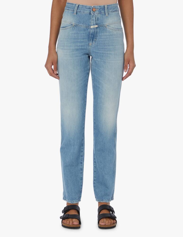 rinascente Closed Jeans straight a vita alta Pose - azzurro