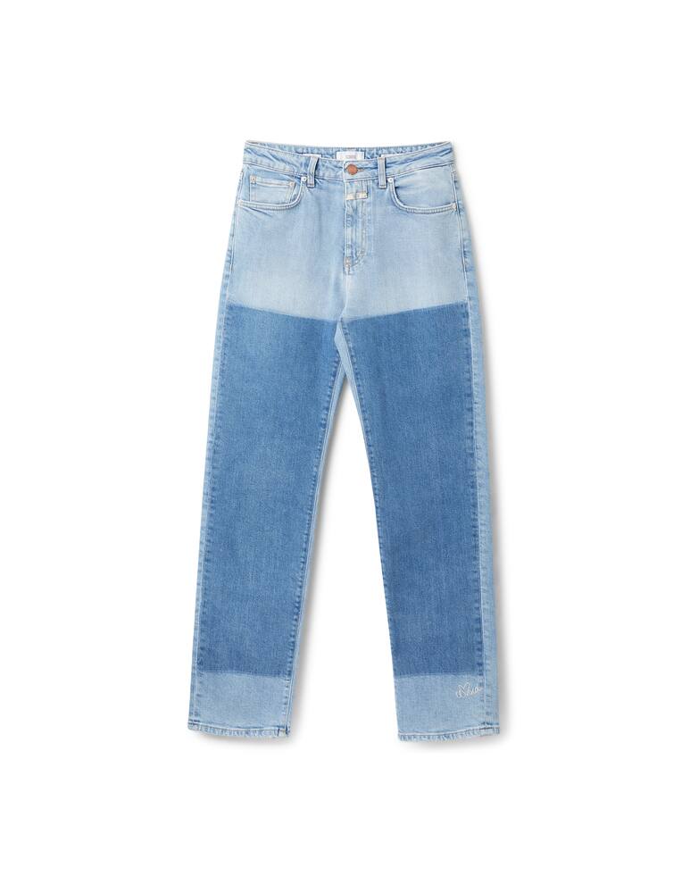 rinascente Closed Renton mid rise straight leg bicolor jeans - blue