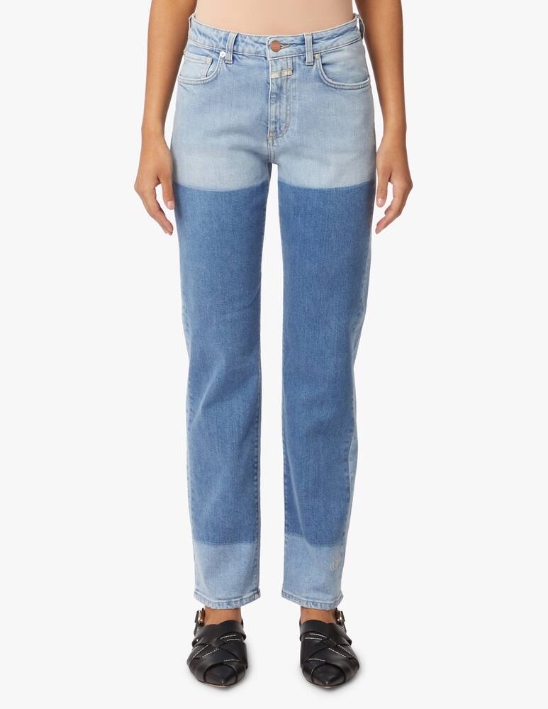 rinascente Closed Renton mid rise straight leg bicolor jeans - blue