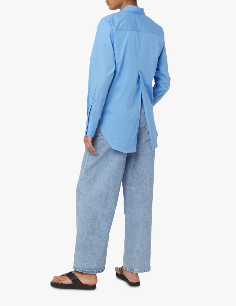 rinascente Closed Camicia in cotone con spacco retro - azzurro