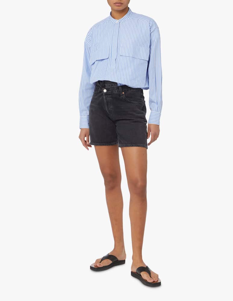 rinascente Closed Camicia in cotone rigato con tasche - azzurro