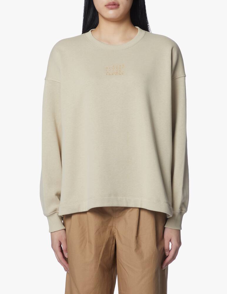 rinascente Closed Felpa girocollo in misto cotone over - beige