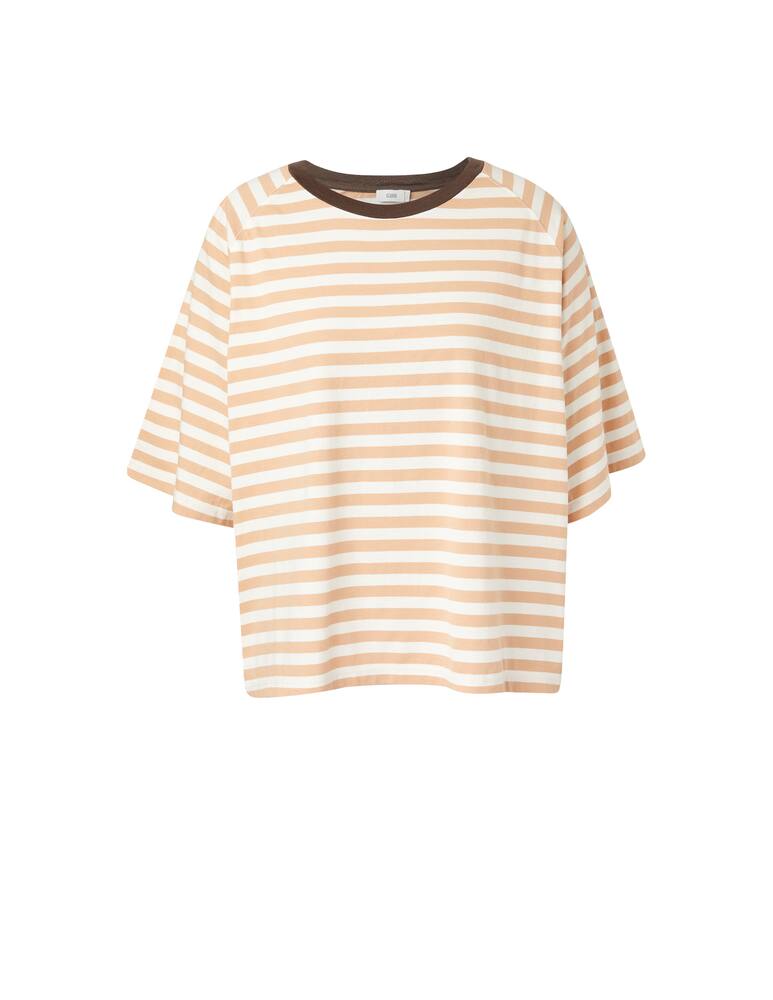 rinascente Closed T-shirt over rigata in cotone - beige
