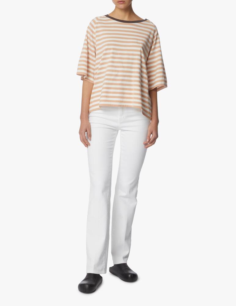 rinascente Closed T-shirt over rigata in cotone - beige