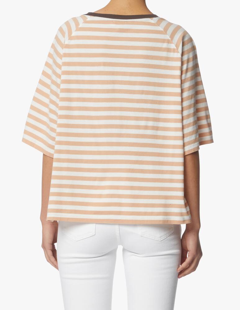 rinascente Closed T-shirt over rigata in cotone - beige