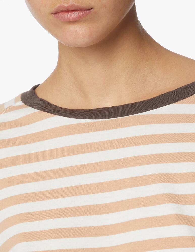 rinascente Closed T-shirt over rigata in cotone - beige