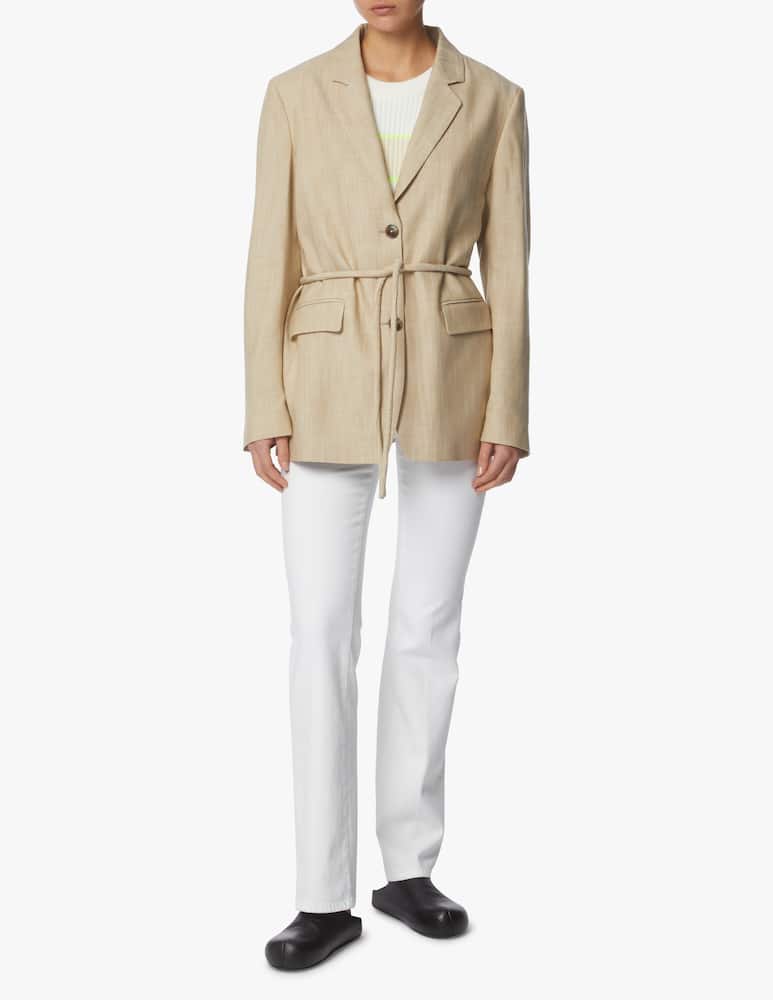 rinascente Closed Blazer in viscosa con cintura - beige