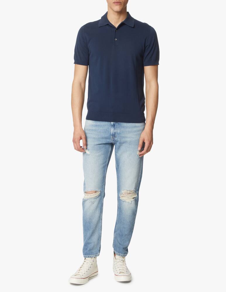 rinascente Closed Knitted polo - black