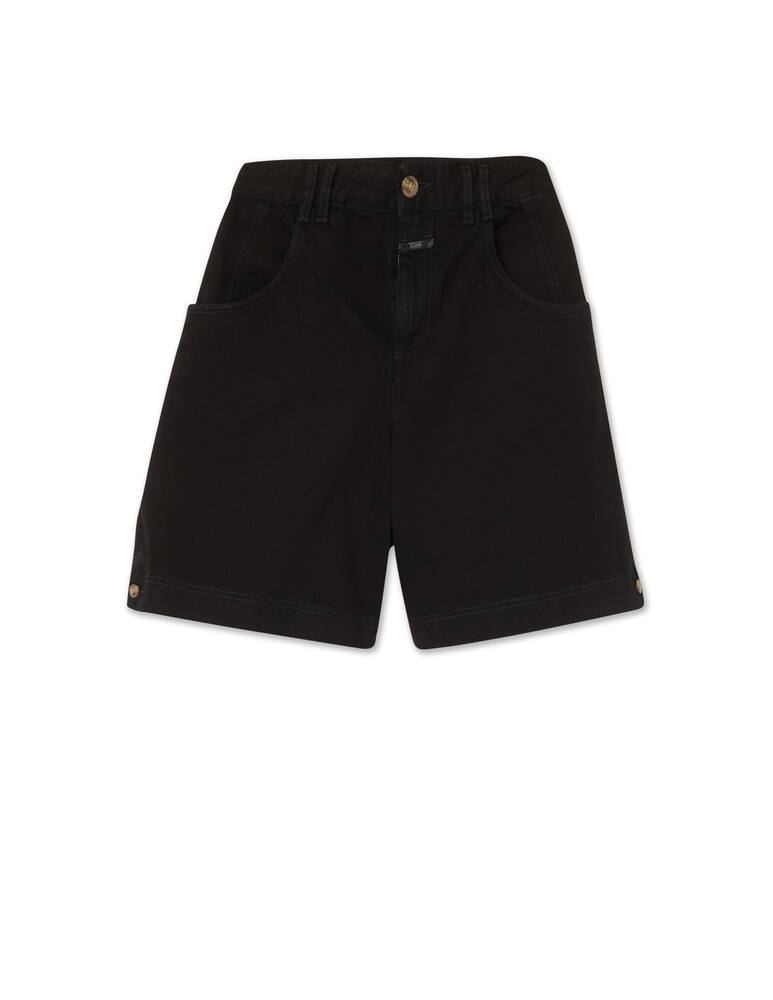 rinascente Closed Bermuda a vita alta in denim - nero