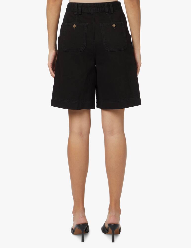 rinascente Closed Bermuda a vita alta in denim - nero