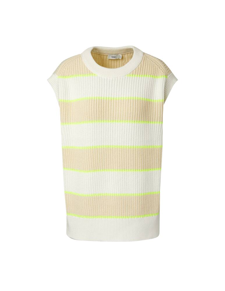 rinascente Closed Gilet rigato in cotone - beige