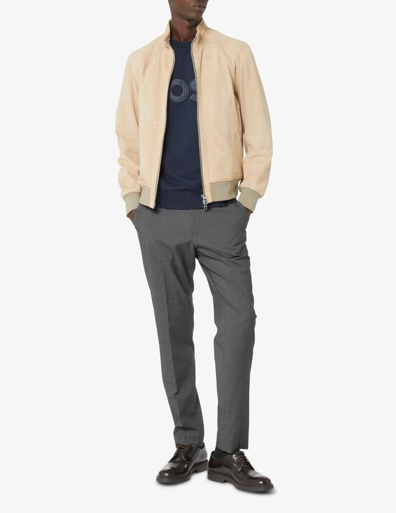 rinascente BOSS Giacca bomber mika in pelle scamosciata - Beige