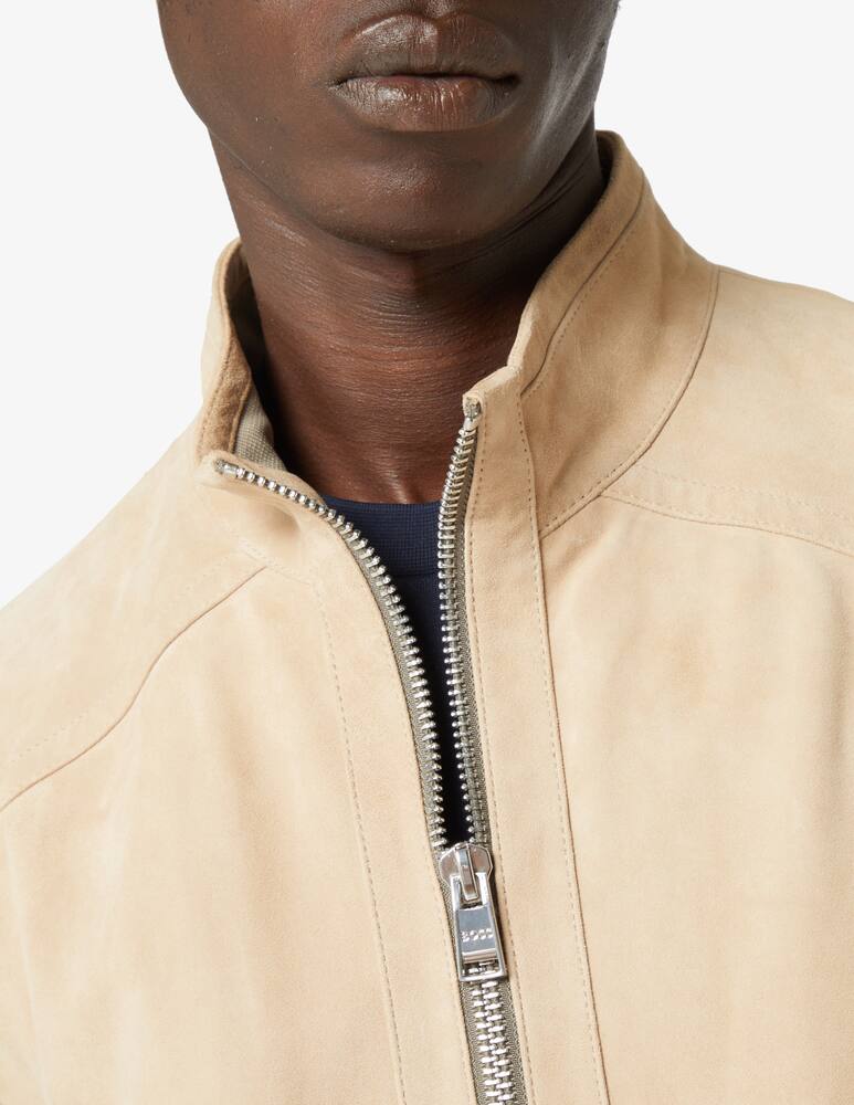 rinascente BOSS Giacca bomber mika in pelle scamosciata - Beige