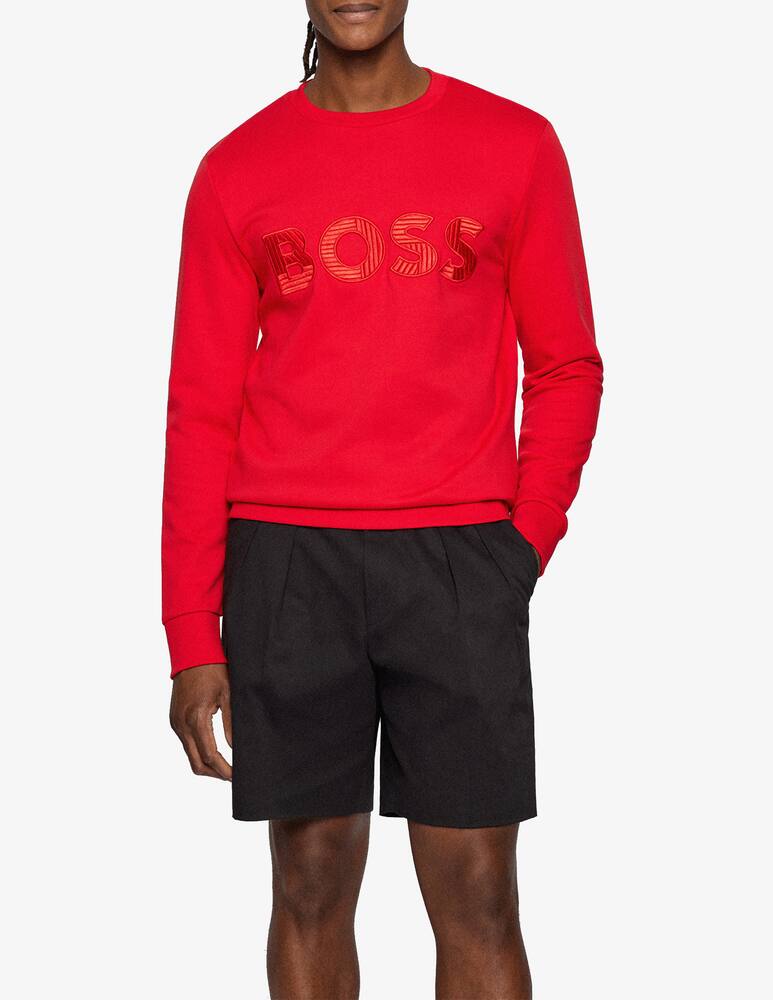 rinascente BOSS Crew-neck jersey logo sweater - Red