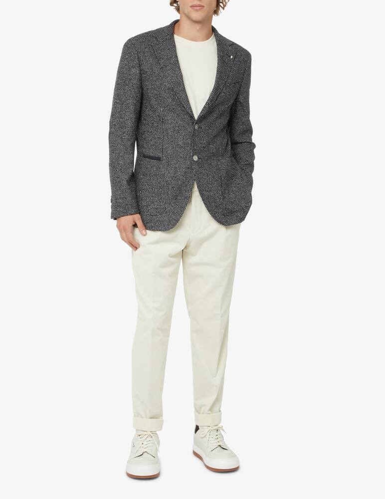 rinascente BOSS Giacca pied de poule con toppa - Grigio