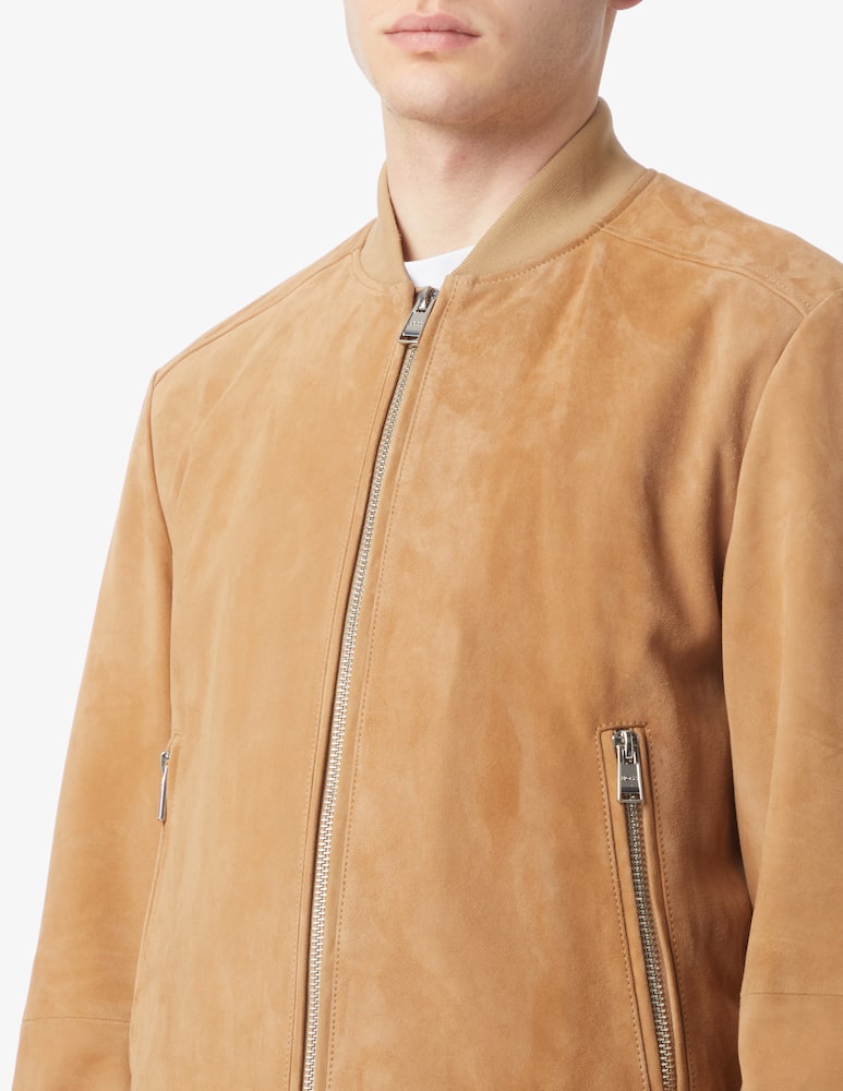 rinascente BOSS Suede bomber jacket 