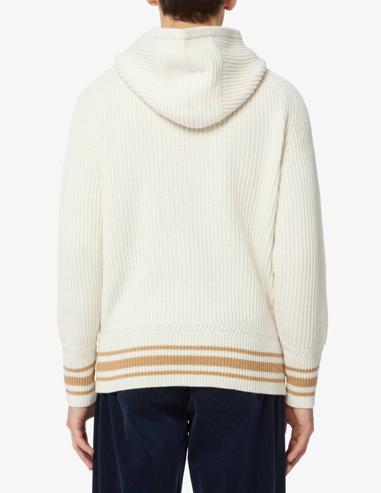 rinascente BOSS Felpa con cappuccio in lana - Bianco