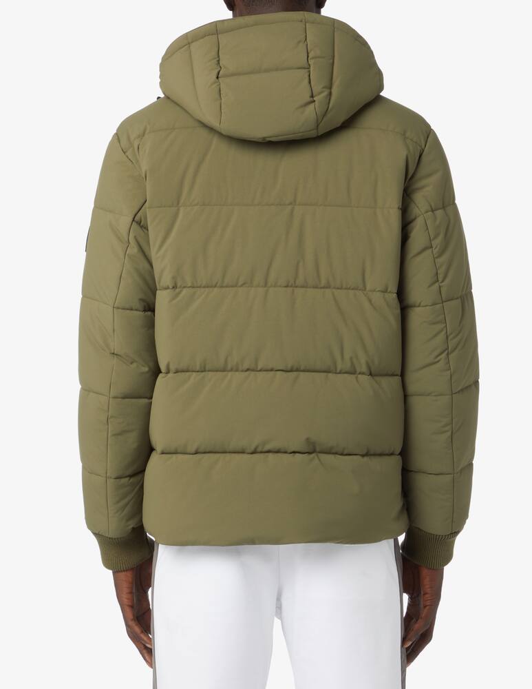 rinascente BOSS Short down jacket with removable hood - Green